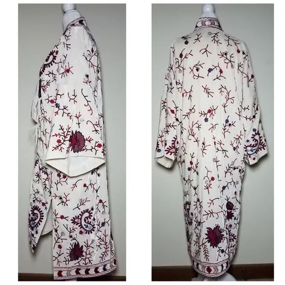 NWTFrench Connection Dorothy Soft Embroidered Kimono Jacket, One Size